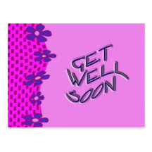 get well soon postcard