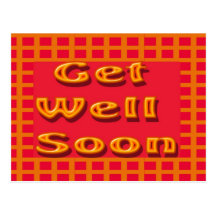 get well soon postcard