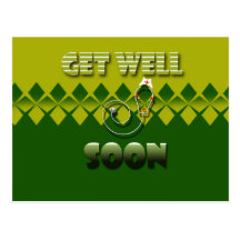Get Well Soon Stethoscope Postcard