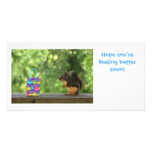 Get Well Squirrel Photo Cards