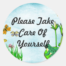 Get Well Water Pond, Butterflies, Frogs Stickers