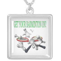 Get Your Badminton On Necklace