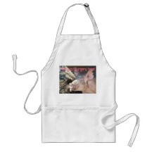 Get your burgers here! apron