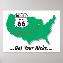 Get Your Kicks On Route 66 Posters