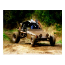 Getting Air in a Dune Buggy Post Card