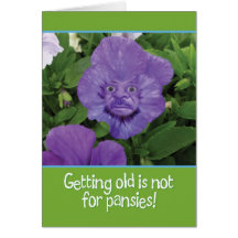 Getting Old is Not for Pansies-Funny Birthday Card
