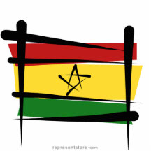 Ghana Brush Flag Photo Cut Out