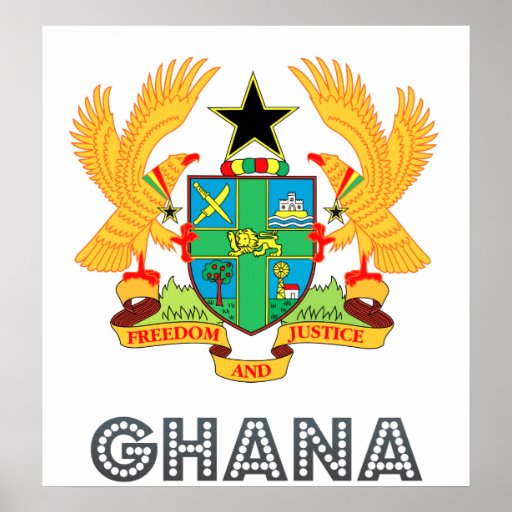 Ghana Coat of Arms Zazzle