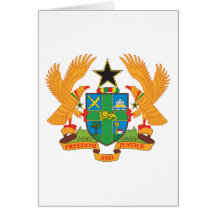 Ghana Coat Of Arms Greeting Cards