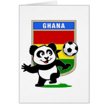 Ghana Soccer Panda Greeting Card