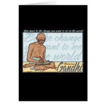 Ghandi Be The Change Quote Card