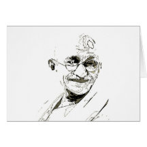 Ghandi inspiration card