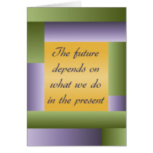 Ghandi inspirational quote Notecard - add your own