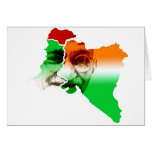 ghandi-on-india-and-pakistan-border greeting card