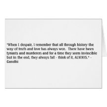 Ghandi Truth Greeting Cards