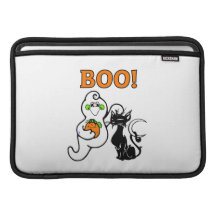 Ghost and Black Cat Sleeves For MacBook Air