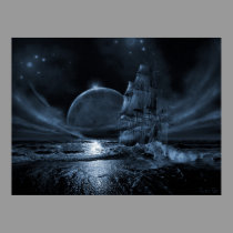 Ghost ship series: Full moon rising posters