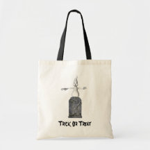 Ghost Tombstone Halloween Funny Tote Bag
