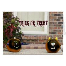 Ghouled Faced Pumpkins Card