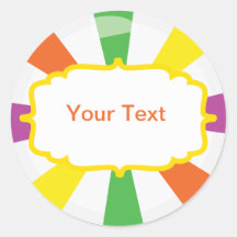 Giant lollipop candy Buffet label Stickers