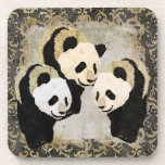 Giant Panda Bears Cork Coaster