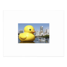 giant rubber ducky postcard
