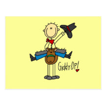 Giddy Up Cowboy Tshirts and gifts Post Card