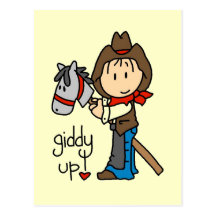 Giddy Up Cowboy Tshirts and Gifts Postcards