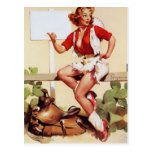 Giddy Up Pin-Up Postcard