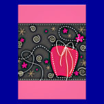 Gift Box PINK BLACK WHITE EMO GIRLY BACKGROUNDS WA invitations