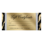 Gift Certificates Tanning Salon Jewellery Black Go Personalised Rack Card