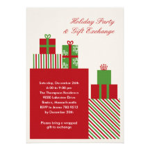Gift Exchange Holiday Party Invitation