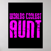 Gifts for Cool Aunts : Pink Worlds Coolest Aunt Print