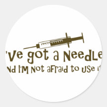 Gifts for Nurses & Diabetics Round Stickers