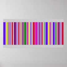 Gigantic Multi colour  Barcode Art Posters