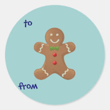 Gingerbread Boy-To/From Sticker