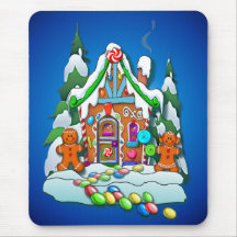 GINGERBREAD HOUSE by SHARON SHARPE Mouse Mat