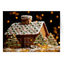 Gingerbread house Christmas card