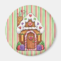 Gingerbread House Fridge Magnet
