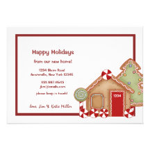 Gingerbread House Holiday Moving Announcement