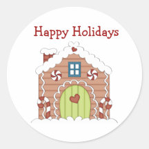Gingerbread House  Holiday Stickers