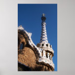 Gingerbread House in Parc Guell, Barcelona Print