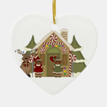gingerbread house scene christmas tree ornaments
