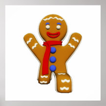 Gingerbread Man - Perfect Landing Poster