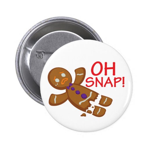 Gingerbread Man Pinback Button