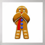 Gingerbread Man - Scared - Original Colours Print