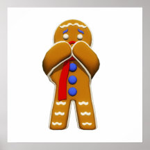 Gingerbread Man - Scared - Original Colours Print