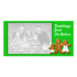 Gingerbread Photo Card  Template (Trad. Trio boy)