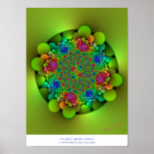 Gingezel Garden Greens Abstract Print