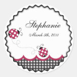 Gingham Ladybug Sticker